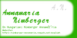 annamaria nimberger business card